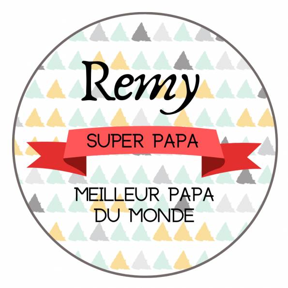 Super Papa - Badge Famille Personnalisé