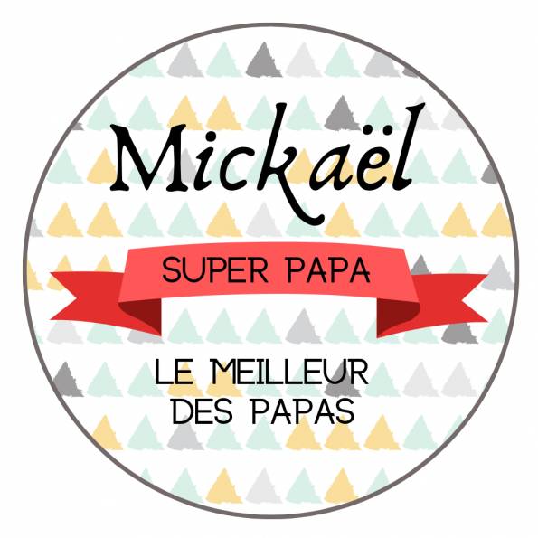 Super Papa - Badge Famille Personnalisé