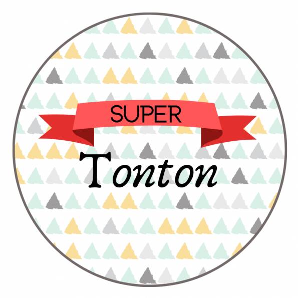 Super Tonton - Badge + Carte Annonce Grossesse