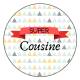 Super Cousine - Badge + Carte Annonce Grossesse