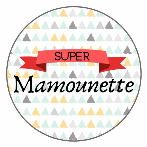 Super Mamounette - Badge + Carte Annonce Grossesse