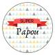 Super Papou - Badge + Carte Annonce Grossesse