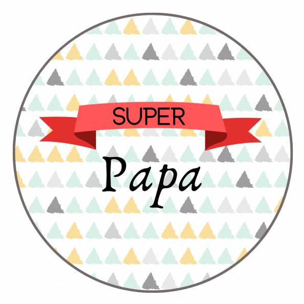 Super Papa - Badge + Carte Joyeux Anniversaire