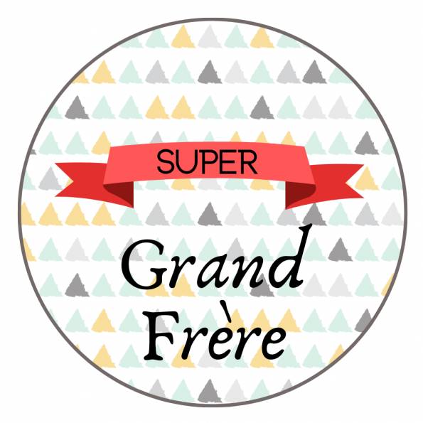 Super Grand Frère - Badge + Carte Joyeux Anniversaire