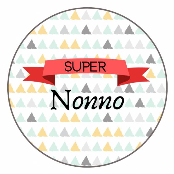 Super nonno - Badge + Carte Joyeux Anniversaire