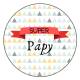 Super Papy - Badge + Carte Bonne Fête