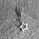 Mousqueton charms mini étoile évidée - thème nature