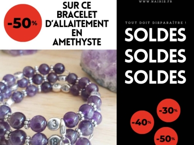 Promo Spéciale sur le Bracelet d'Allaitement en Améthyste -50% | Naïris Bijoux